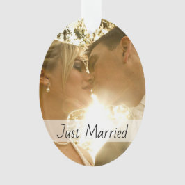 Just Married Mr. und Mrs. Wedding Foto Ornament