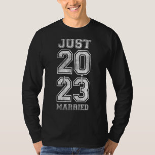 Just Married New Ehefrau New Husband Matching 2023 T-Shirt