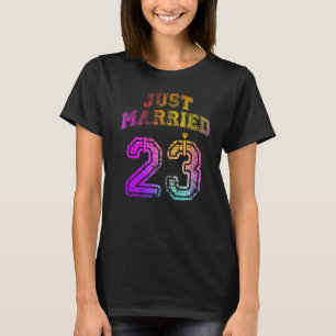 Just Married New Ehefrau New Husband Matching 2023 T-Shirt