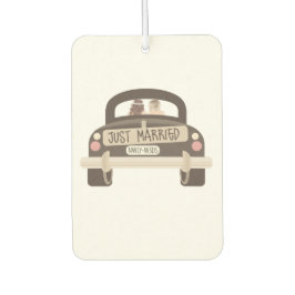 Just Married - newly weds - lesbian wedding gift Autolufterfrischer