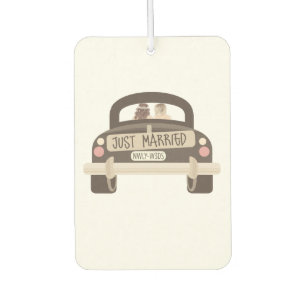 Just Married - newly weds - lesbian wedding gift Autolufterfrischer