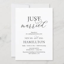 Just Married, Post Hochzeit Brunch Elopement, Mari