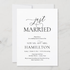 Just Married, Post Hochzeit Brunch-Lopement Invita Einladung