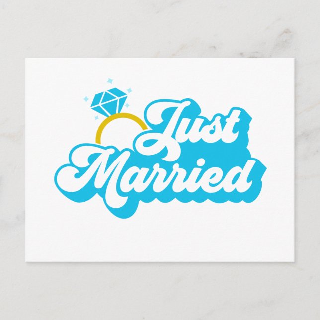 Just Married Postkarte (Vorderseite)
