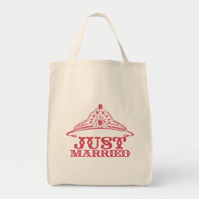 Just Married Princess Bride Tiara Honeymoon Tragetasche (Vorne)