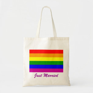 Just Married Rainbow Pride Tragetasche