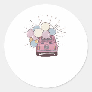 Just Married Runder Aufkleber