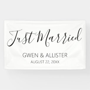Just Married Rustic Wedding Car Dekoration Banner
