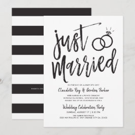 Just Married Script | Post Wedding Party Einladung