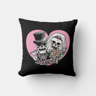 Just Married Skulls Kissen