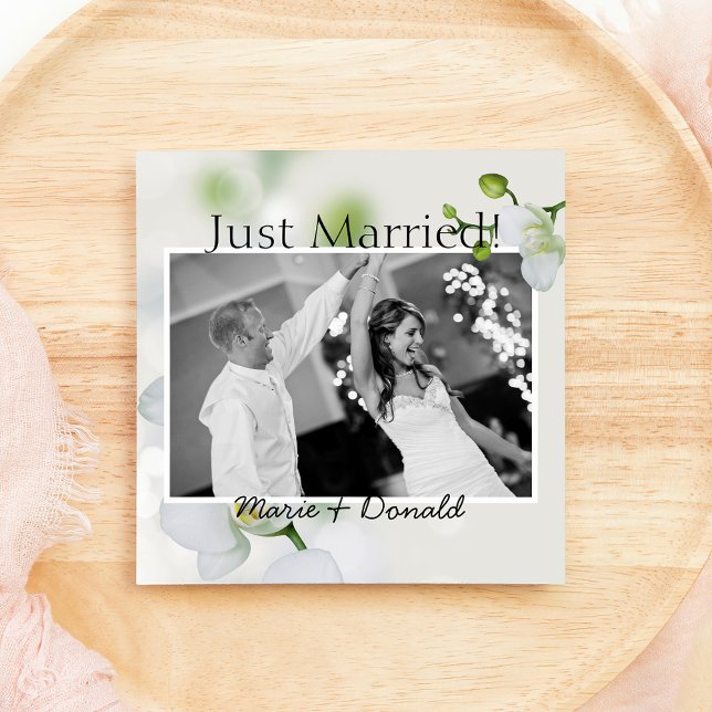 Just Married Soft Elegante Orchid Ankündigung (Von Creator hochgeladen)