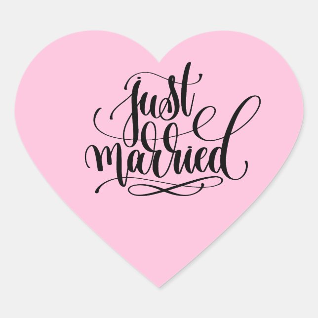 Just Married Sticker (Vorderseite)