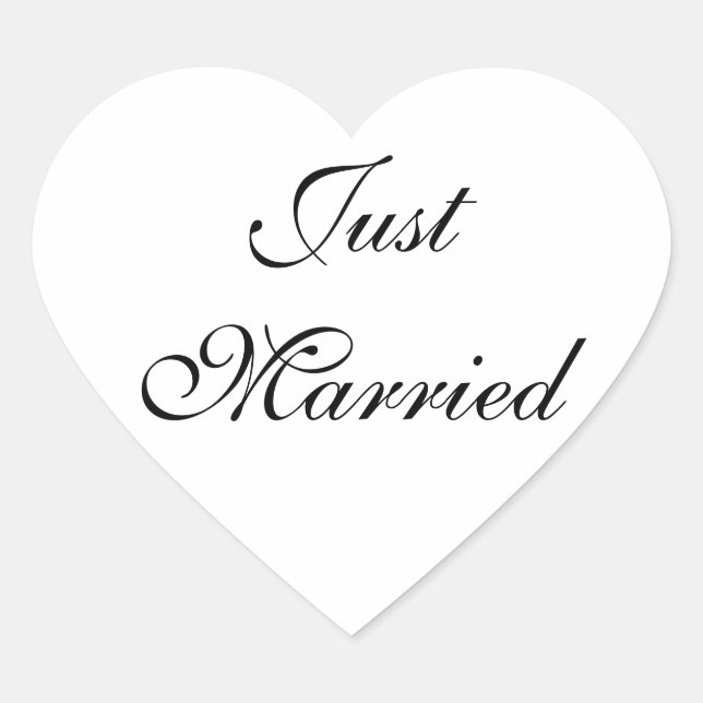 Just Married Sticker (Vorderseite)