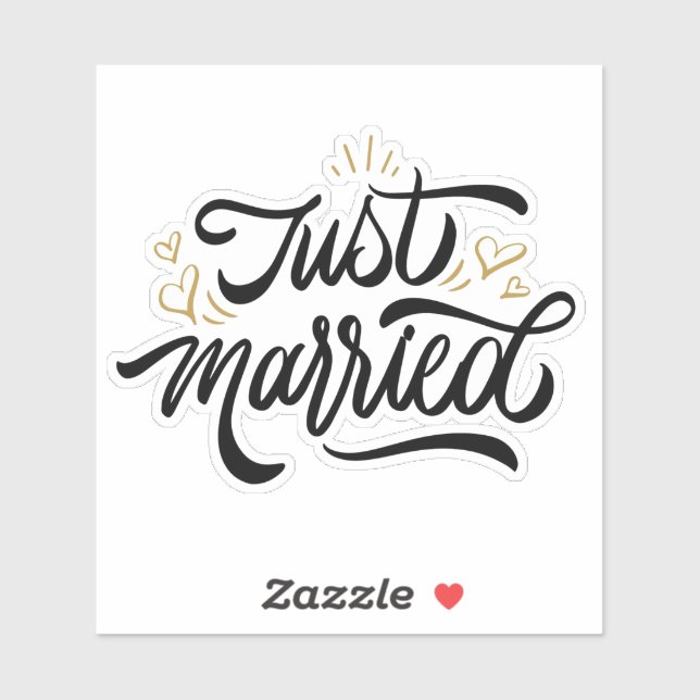 Just Married Sticker (Blatt)