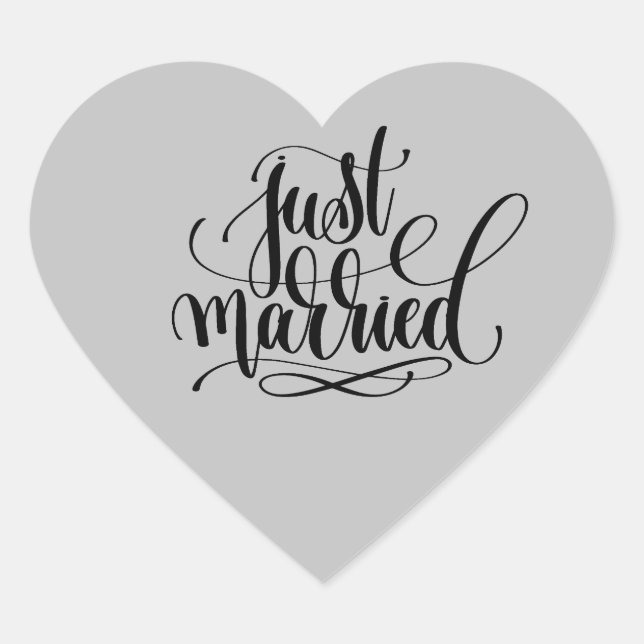 Just Married Sticker (Vorderseite)
