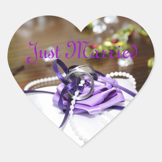Just Married Sticker (Vorderseite)