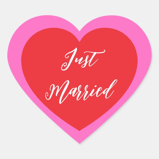 Just Married Sticker (Vorderseite)