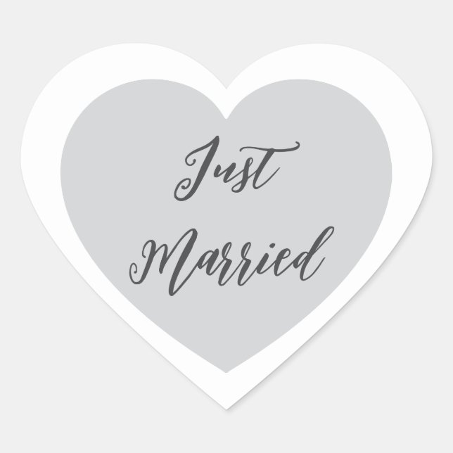 Just Married Sticker (Vorderseite)