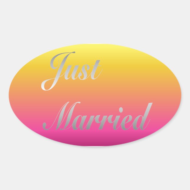 Just Married Sticker (Vorderseite)