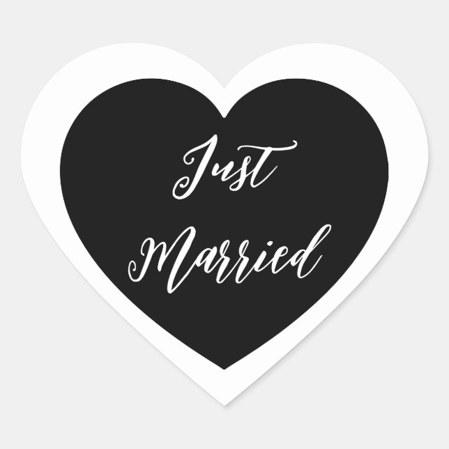 Just Married Sticker (Vorderseite)