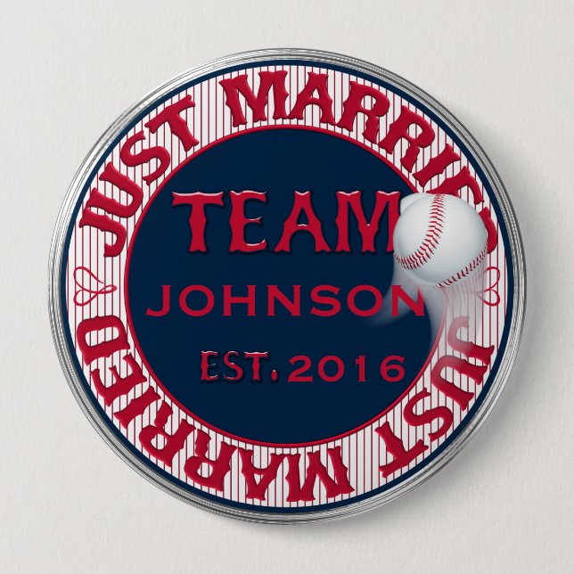 Just Married Team 02-CUSTOMIZED Button Button (Vorderseite)