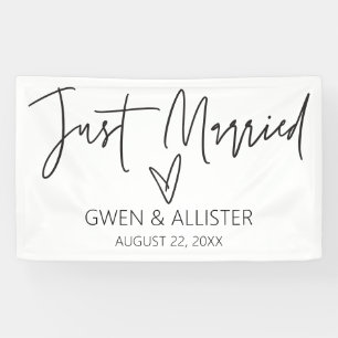 Just Married Wedding Car Dekoration Banner G400