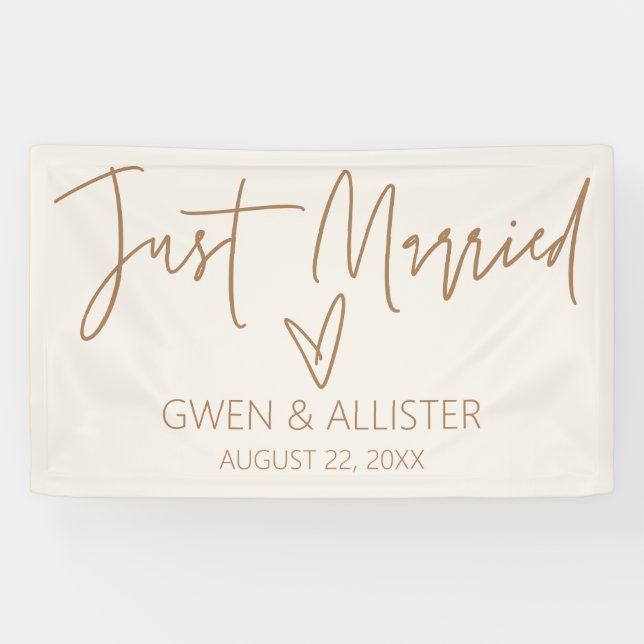 Just Married Wedding Car Dekoration Banner G400 (Horizontal)