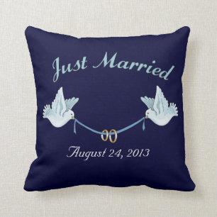 Just Married Wedding Doves Kissen