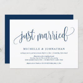 Just Married, Wedding Elopement Party Celebration Einladung