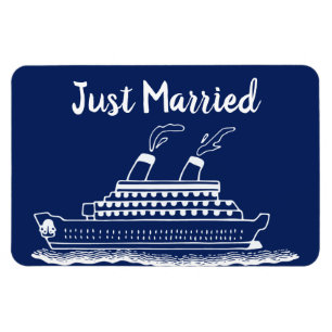 Just Married Wedding Flitterwochen Kreuzfahrtkabin Magnet