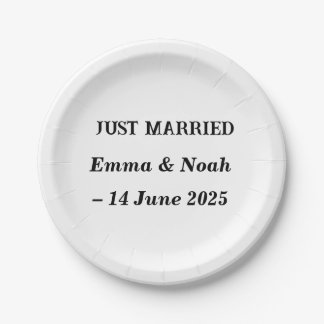 Just Married Wedding Tellers - Individuelle Name & Pappteller
