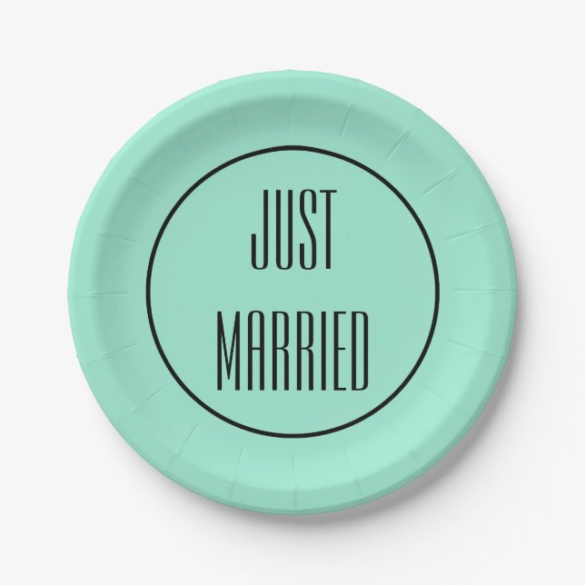 Just Married Wedeption Party Paper Teller (Vorderseite)