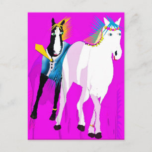 Just Married - Whimsical Horse Collection Postkarte