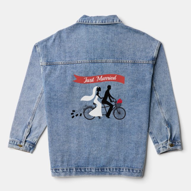 Just Married Women's Denim Jacket Jeansjacke (Rückseite)