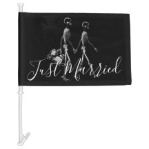Just Married X-Ray Skeleton Honeymoon Couple