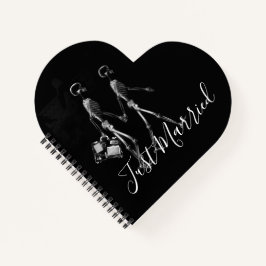 Just Married X-Ray Skeleton Honeymoon Couple Notizbuch
