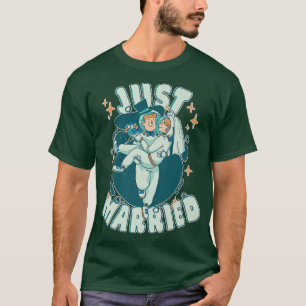 Just MarriedAstronauten Funny Groom und Bridge T-Shirt