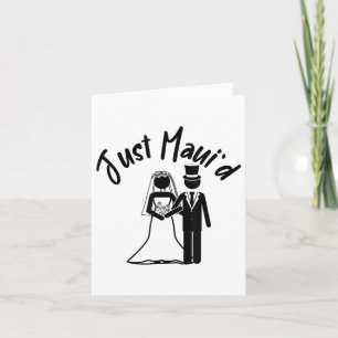 Just Mauid Honeymoon Paares Bride Groom Hawaii Ma Karte
