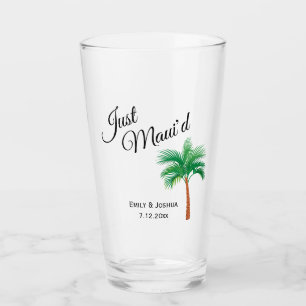 Just Maui'd Maui Beach Palm Tree Gastgeschenk Ho Glas
