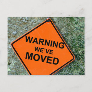 JUST MOVED POST CARDS - ANKÜNDIGUNGSPOSTKARTE