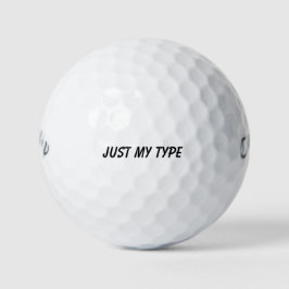 'Just My Type' Flirty Golf Dates Couples Valentine Golfball