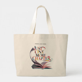 Just One More Chapter" Book Lover Tote Bag  Jumbo Stoffbeutel