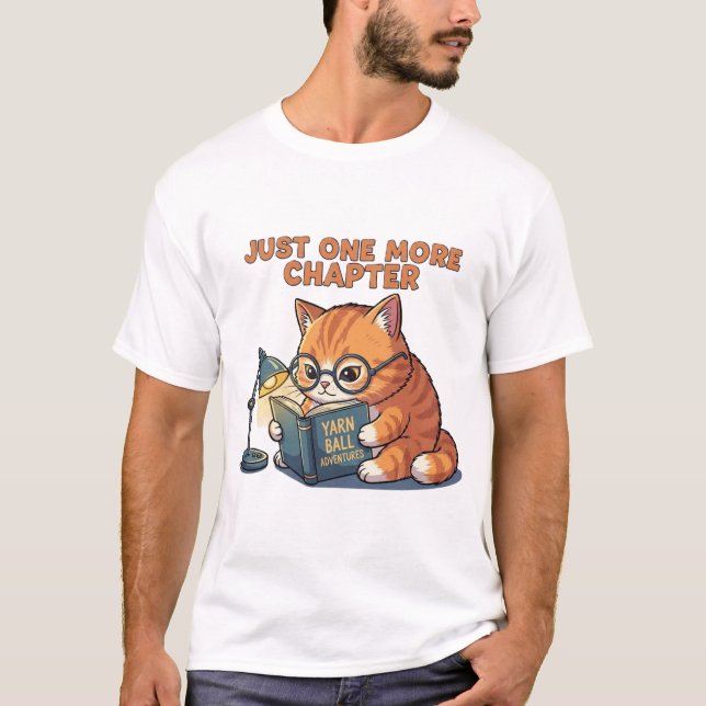 Just One More Chapter Cat Book Lover T-Shirt (Vorderseite)
