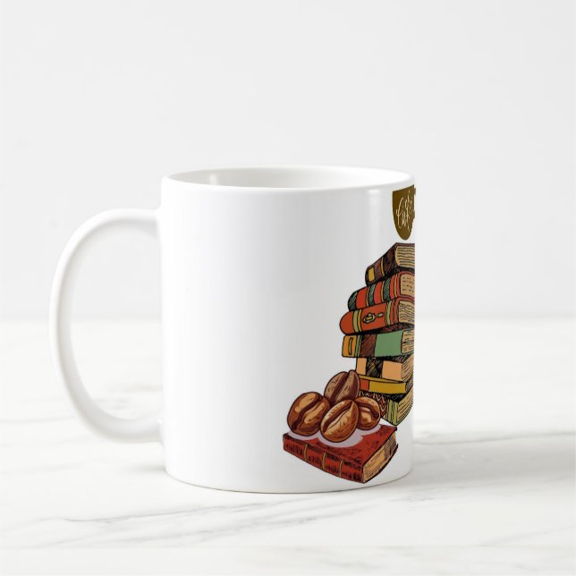 Just One More Chapter Coffee Bücher Florales Desig Kaffeetasse (Links)