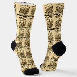 Just One More Chapter - Floral Book Lover -Bookish Socken