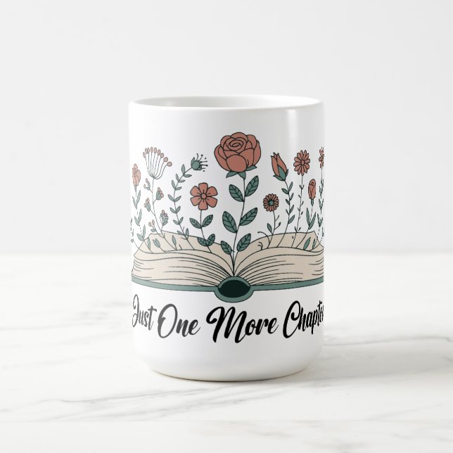 Just One More Chapter – Floral Book Lover Kaffeetasse (Mittel)