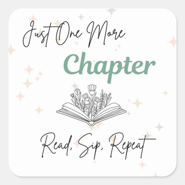 Just One More Chapter Sticker | Book Lover Decal (Vorderseite)