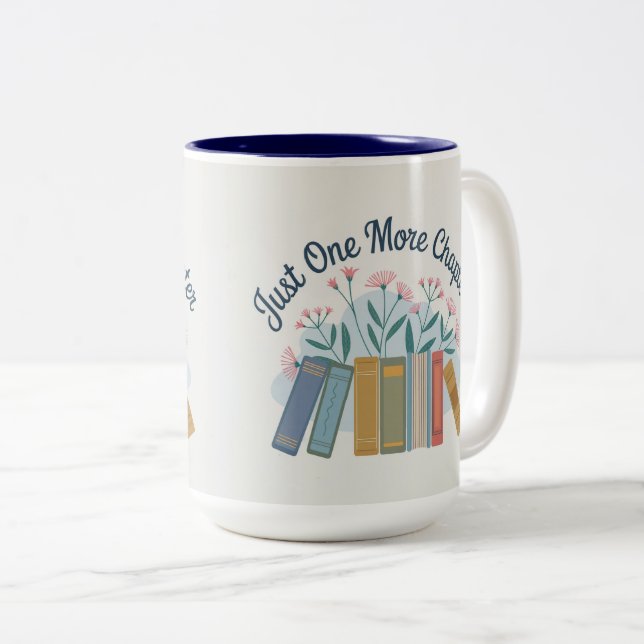Just One More Chapter Two Tone Mug Zweifarbige Tasse (VorderseiteRechts)
