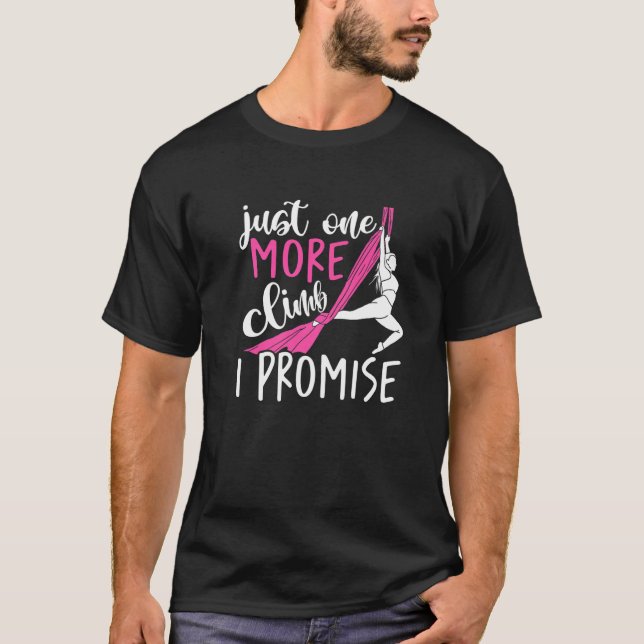 Just One More Climb I Promise Aerialist Aerial Sil T-Shirt (Vorderseite)