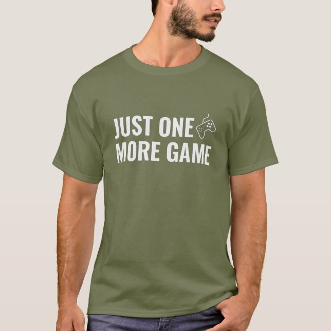 Just One More Game – Gamer Shirt für Herren (Vorderseite)
